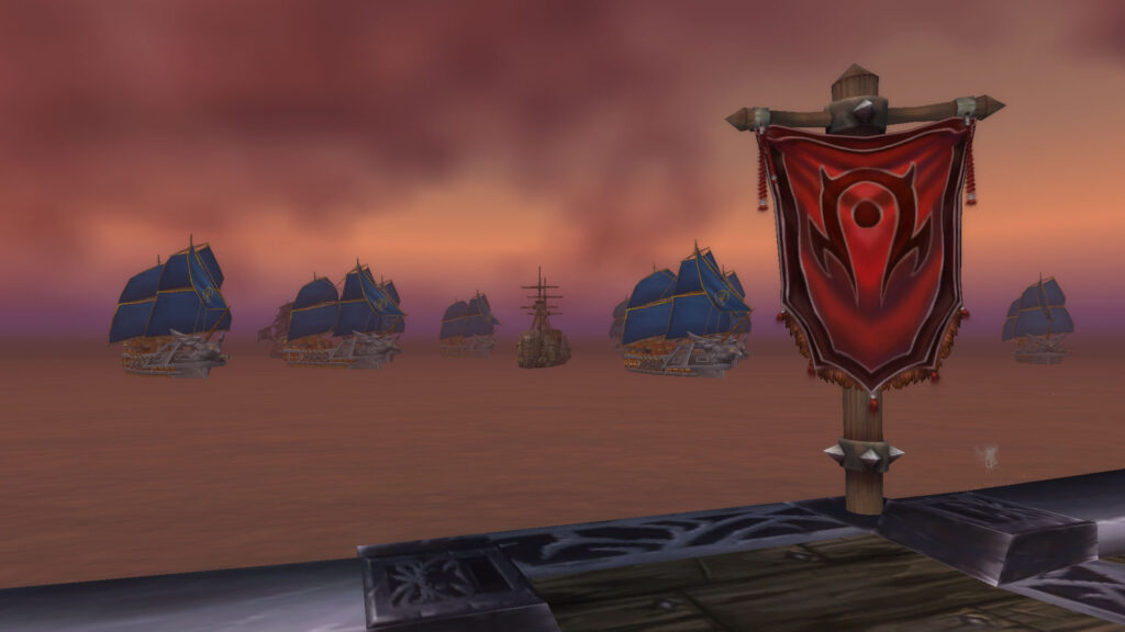 WoW alliance ships are sailing to the shores of the horde